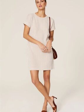 NWT- Club Monaco Textured Stripe Dress - Size Small